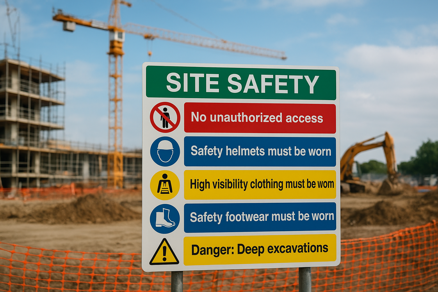 Site signage development board